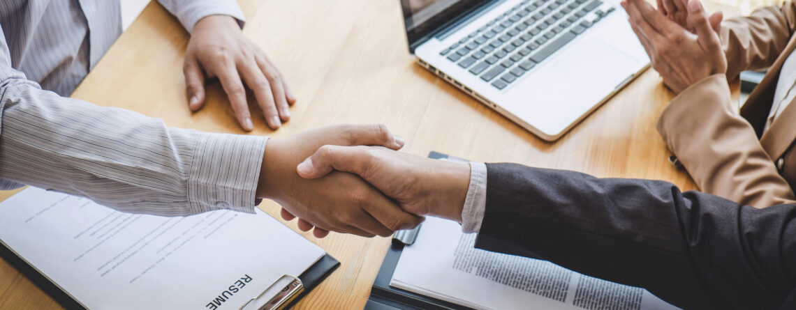 Employer after a job interview, employment and recruitment