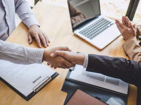 Employer after a job interview, employment and recruitment